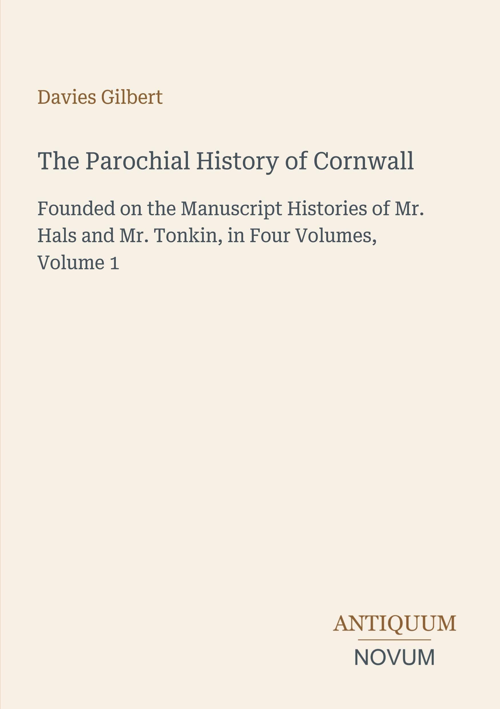 The Parochial History of Cornwall