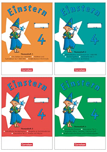 Einstern - Mathematik - Ausgabe 2021 - Band 4: Themenhefte 1-4, Diagnoseheft und Kartonbeilagen im Paket - Verbrauchsmaterial, mit BuchTaucher-App