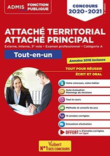 Attaché territorial, attaché principal : externe, interne, 3e voie, examen professionnel, catégorie A : tout-en-un, concours 2020-2021