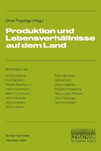 Produktion und Lebensverhaltnisse auf dem Land (Leviathan: Sonderheft) (German Edition) (Leviathan Sonderhefte, Band 2)