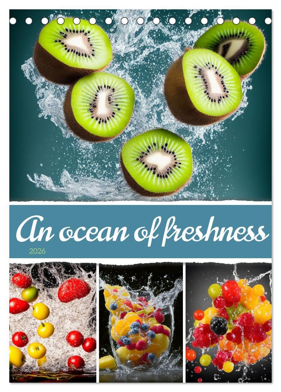 An ocean of freshness (Desk Calendar 2026 DIN A5 portrait), CALVENDO 12 Month DeskCalendar: A truly visual experience that will awaken your senses and ... of eating a healthy, balanced diet.