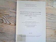 Das sowjetische Schrifttum über die Bundesrepublik Deutschland nebst Berlin (West); Teil: 1976., (Mit Nachträgen für 1975).