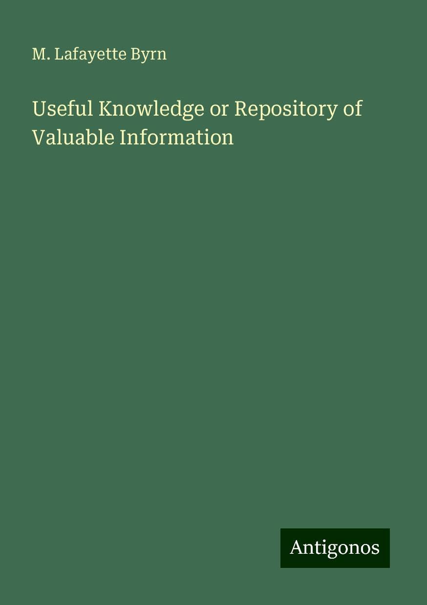 Useful Knowledge or Repository of Valuable Information